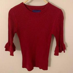 AEROPOSTALE Maroon 3/4 Sleeve Sweater